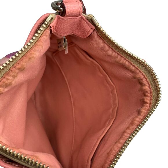 Coach Pink/Khaki Monogram Leather Crossbody Small - Picture 7 of 8